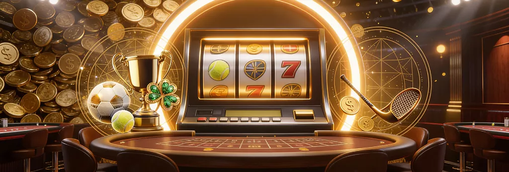 Golden slot machine jackpot concept at Sol Casino